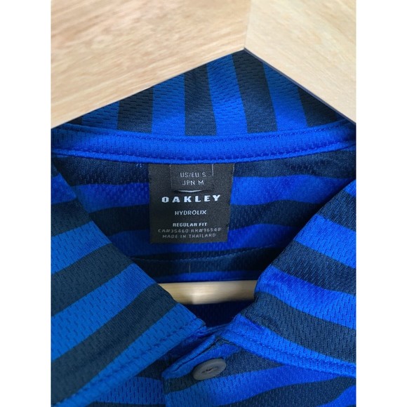 Oakley Mens Step Shade Stripe Performance Polo Ozone Size Small NWT - Picture 8 of 12